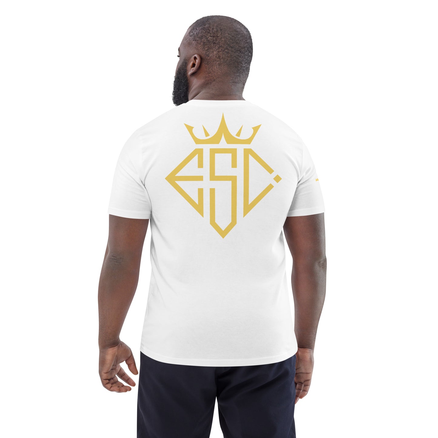 #CurateYourEscape Monogram Unisex organic cotton t-shirt