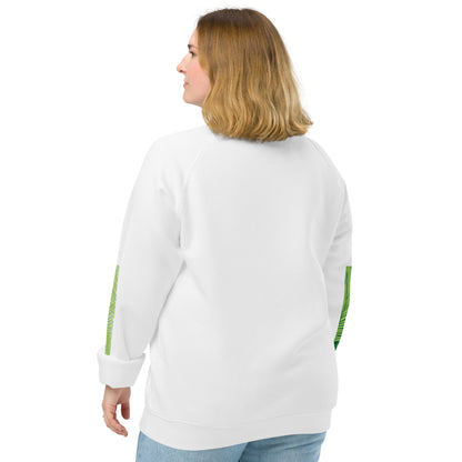 Unisex organic raglan sweatshirt