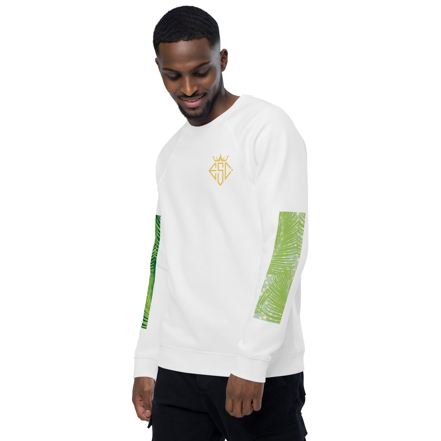 Unisex organic raglan sweatshirt