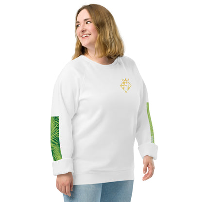 Unisex organic raglan sweatshirt