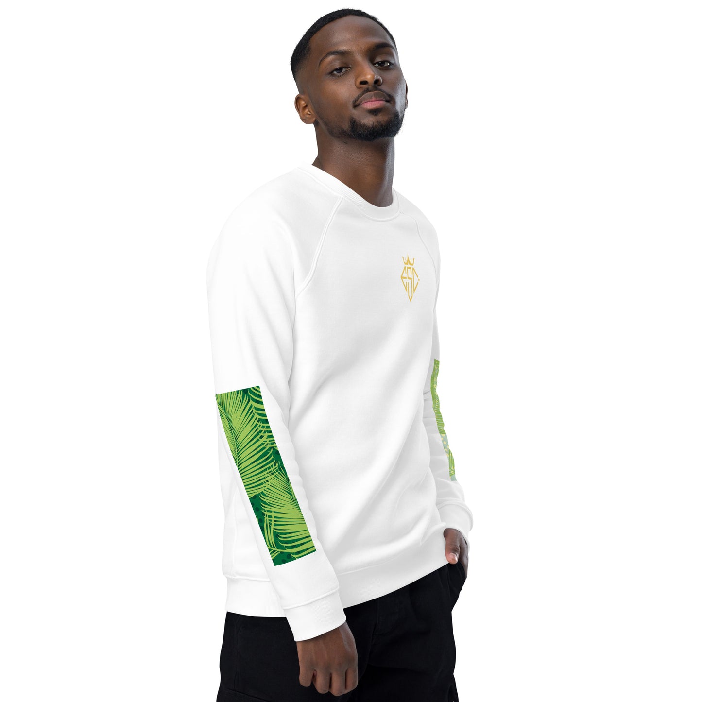 Unisex organic raglan sweatshirt