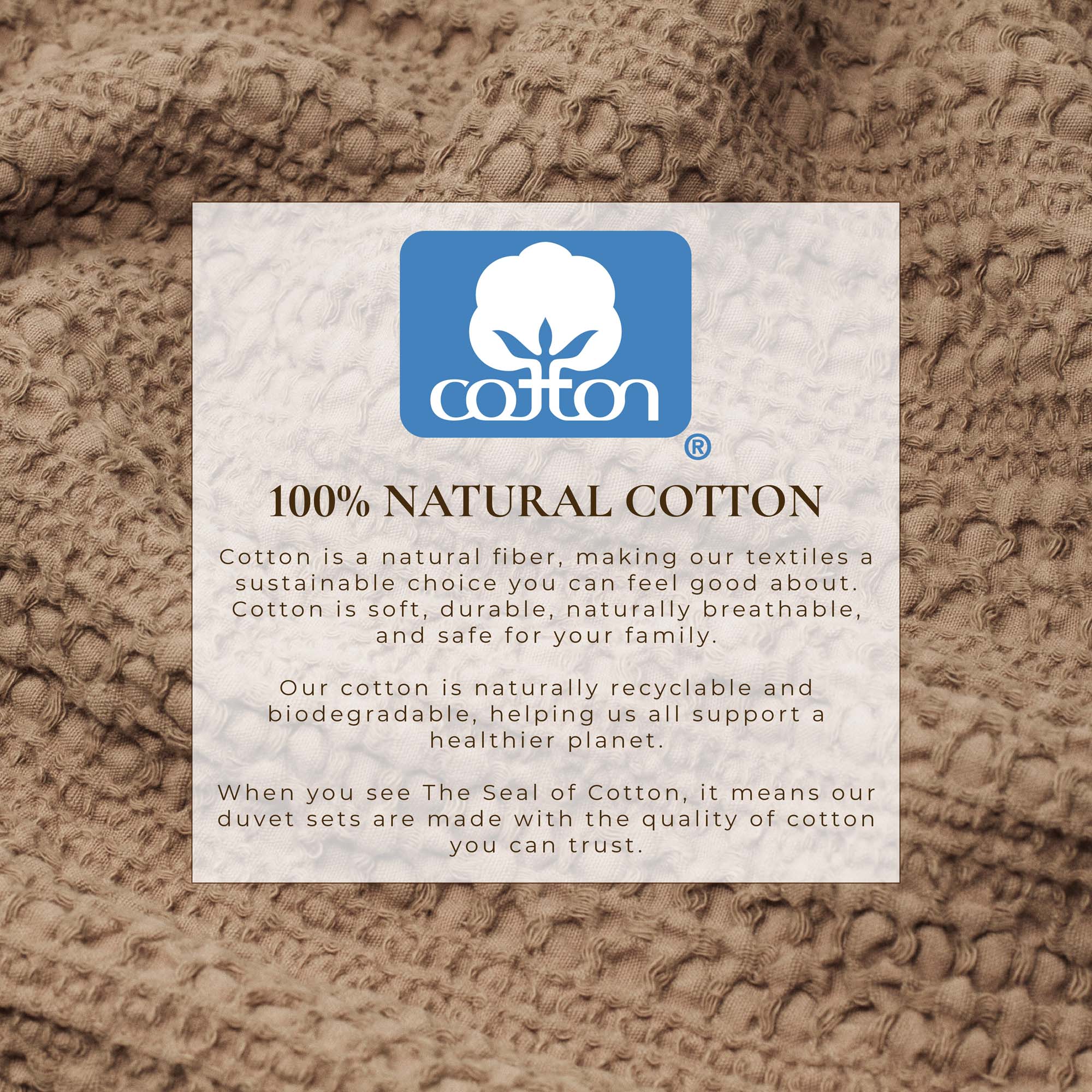 100% Cotton Honeycomb Waffle Duvet Set - Mattea Collection