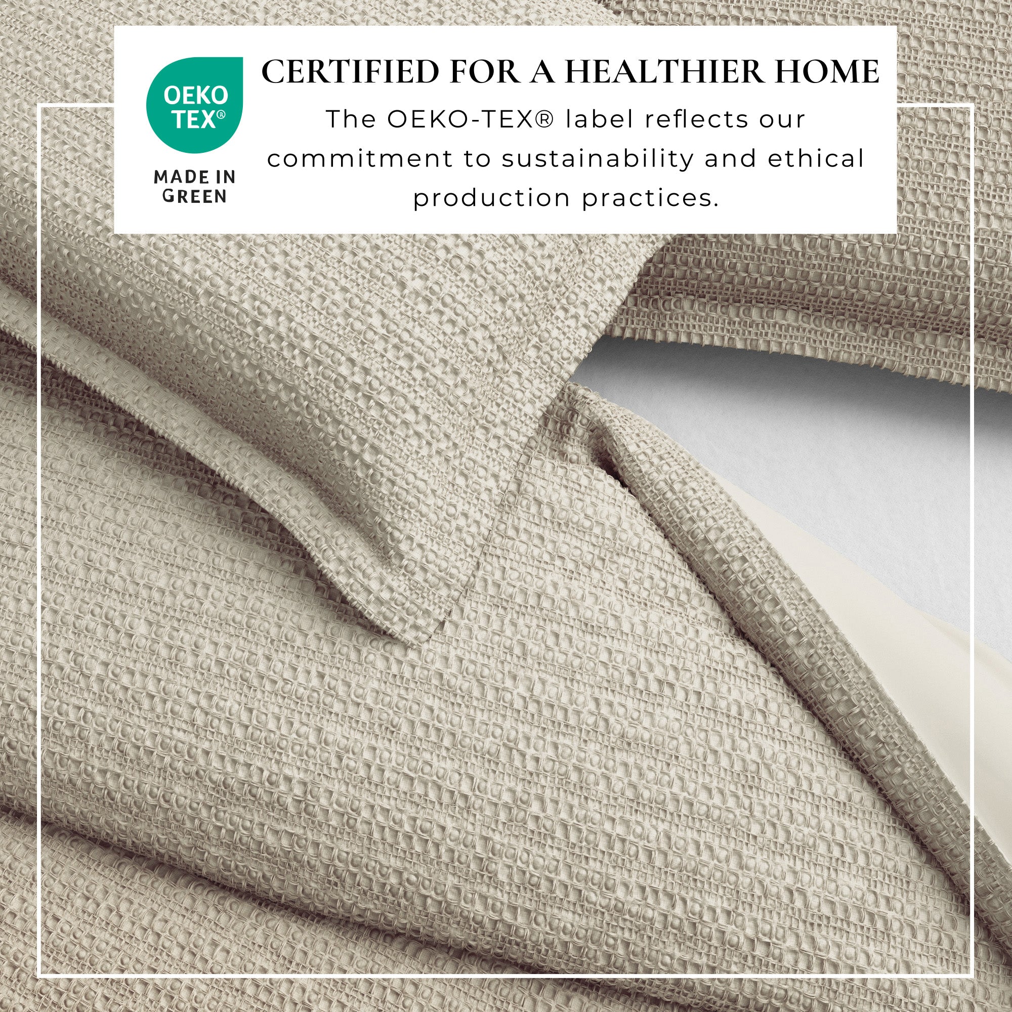 100% Cotton Honeycomb Waffle Duvet Set - Mattea Collection