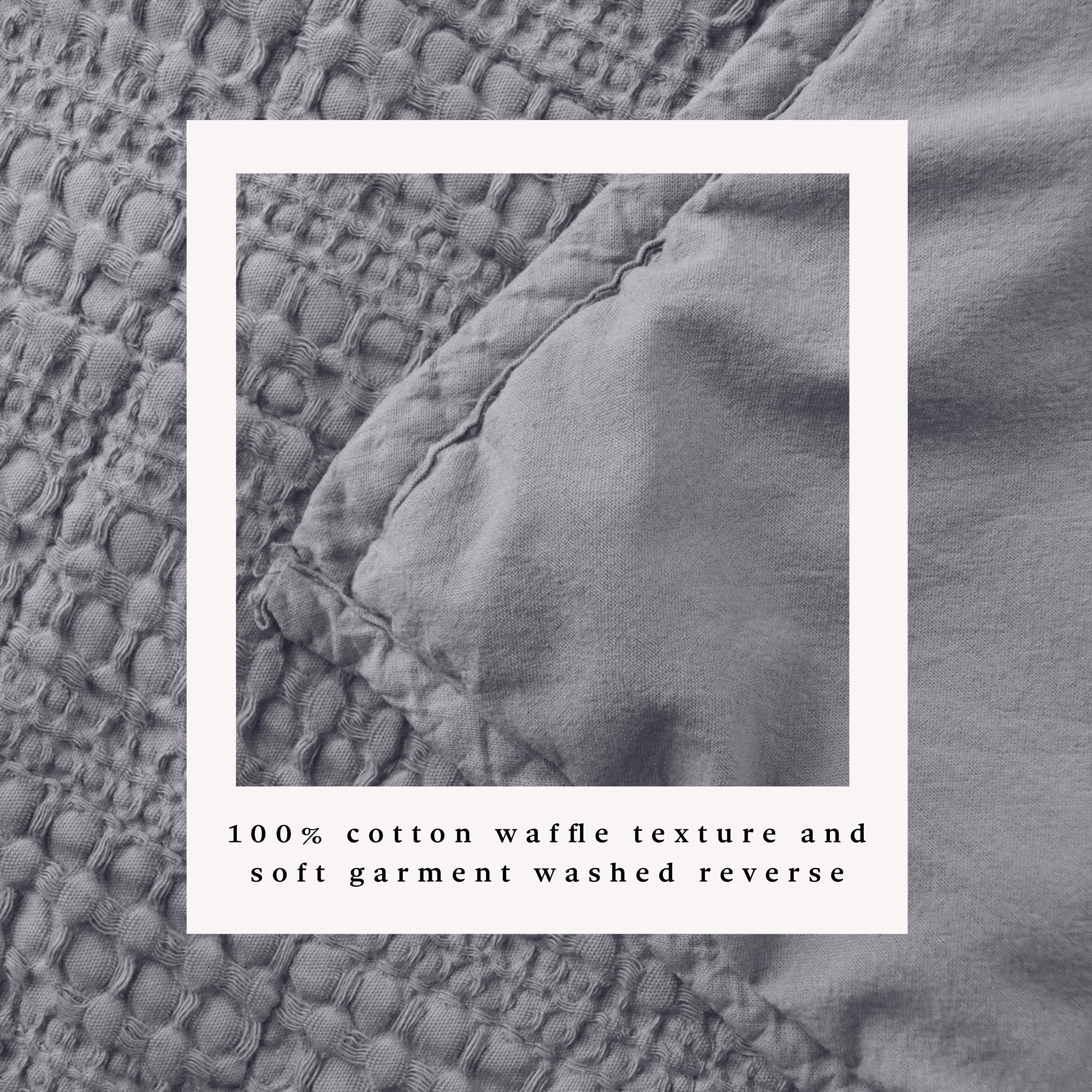 100% Cotton Honeycomb Waffle Garment Washed Quilt Set - Genevieve Collection