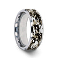 STEALTH Tungsten Carbide Wedding Ring with Engraved Digital Camouflage - 8mm