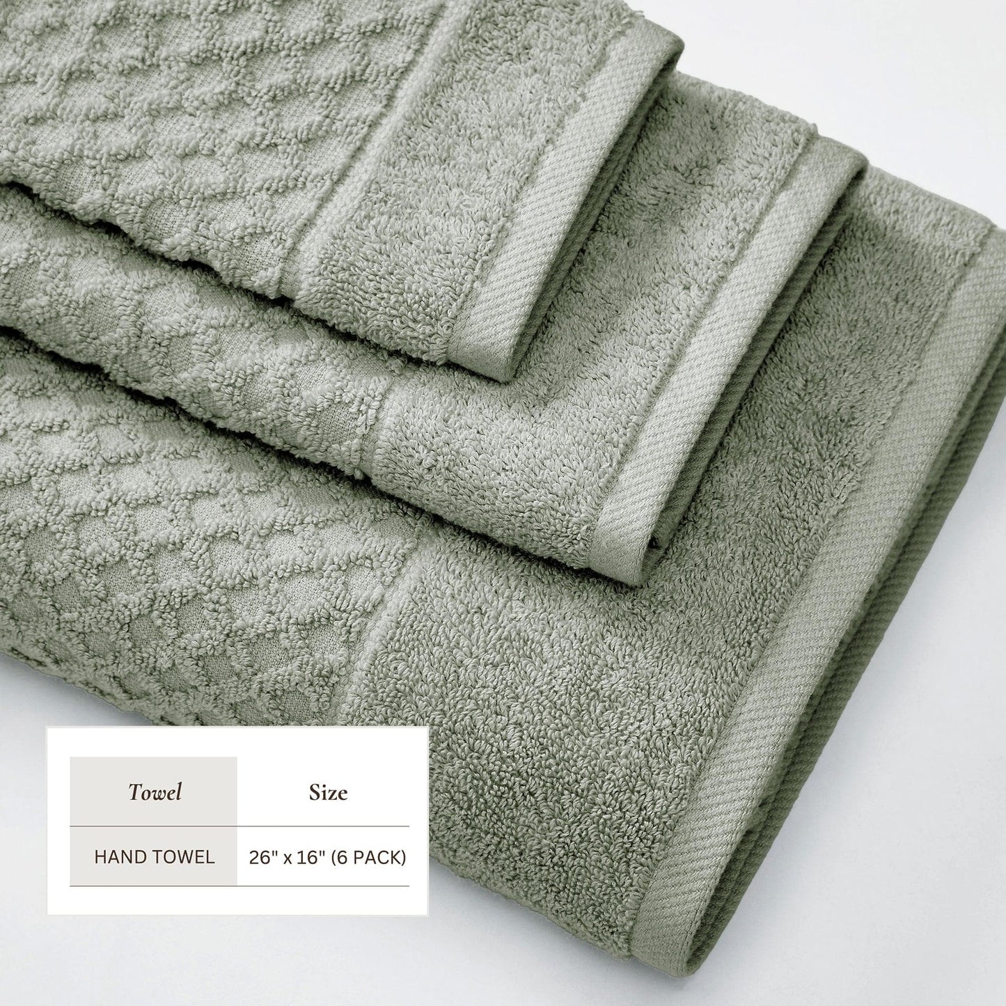 Cotton Diamond Waffle Weave Bath Towel Set - Grayson Collection