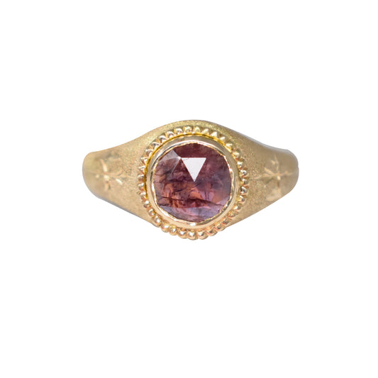 Battle Royale Signet with Winza Sapphire