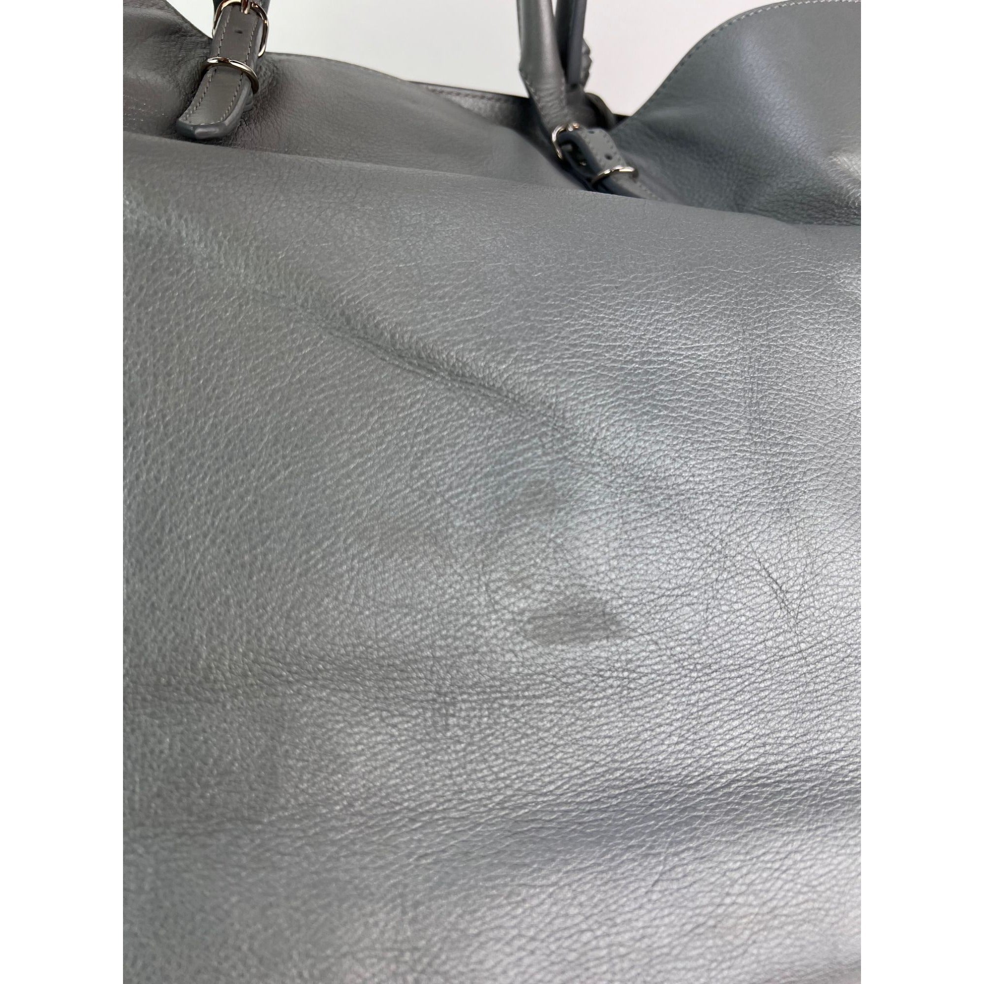 Balenciaga Veau Papier A4 Zip Around Grey Shoulder Bag
