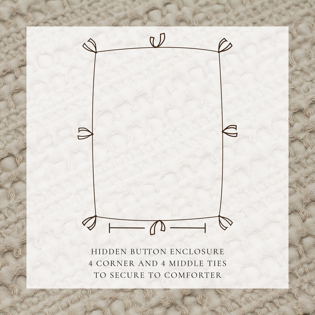 100% Cotton Honeycomb Waffle Duvet Set - Mattea Collection