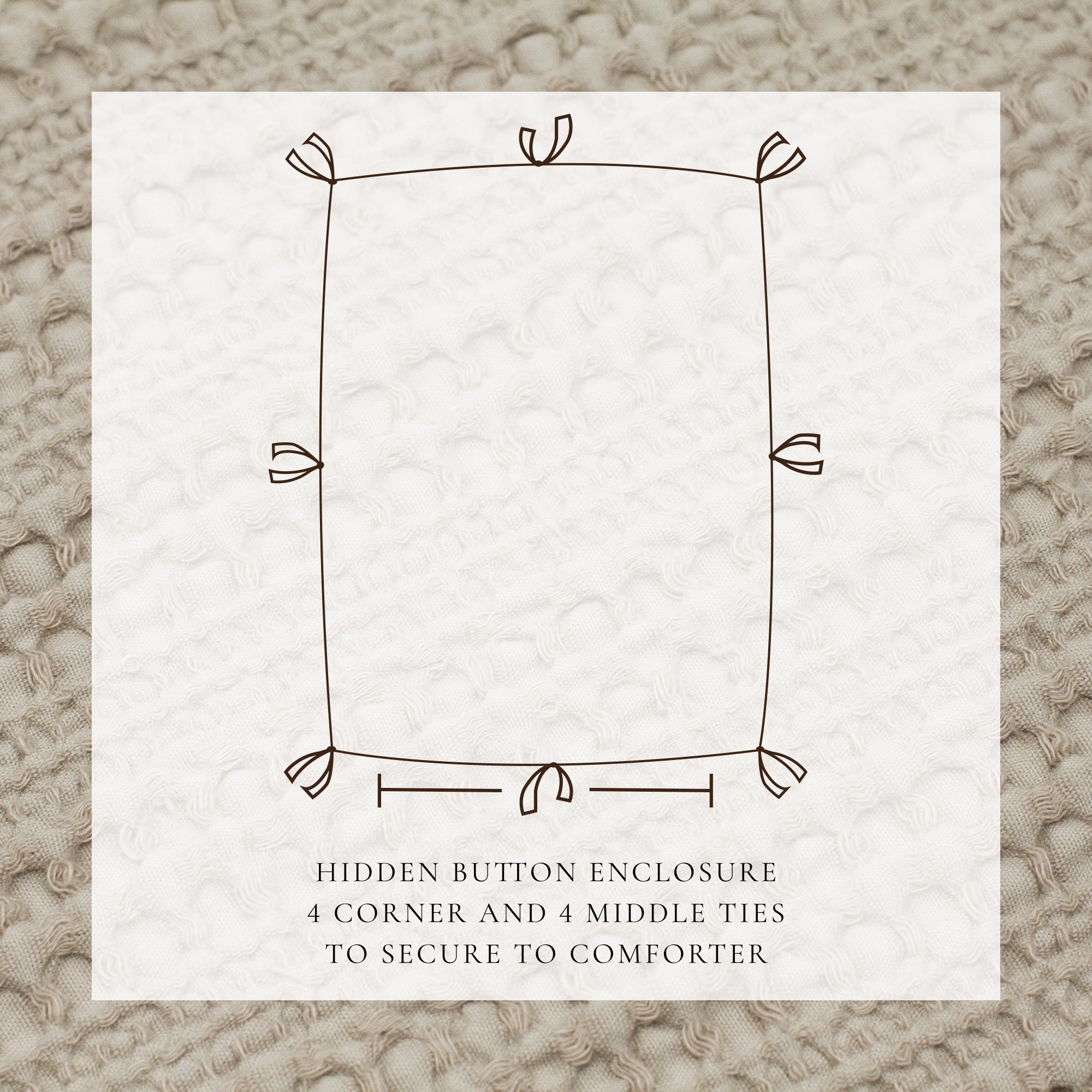 100% Cotton Honeycomb Waffle Duvet Set - Mattea Collection