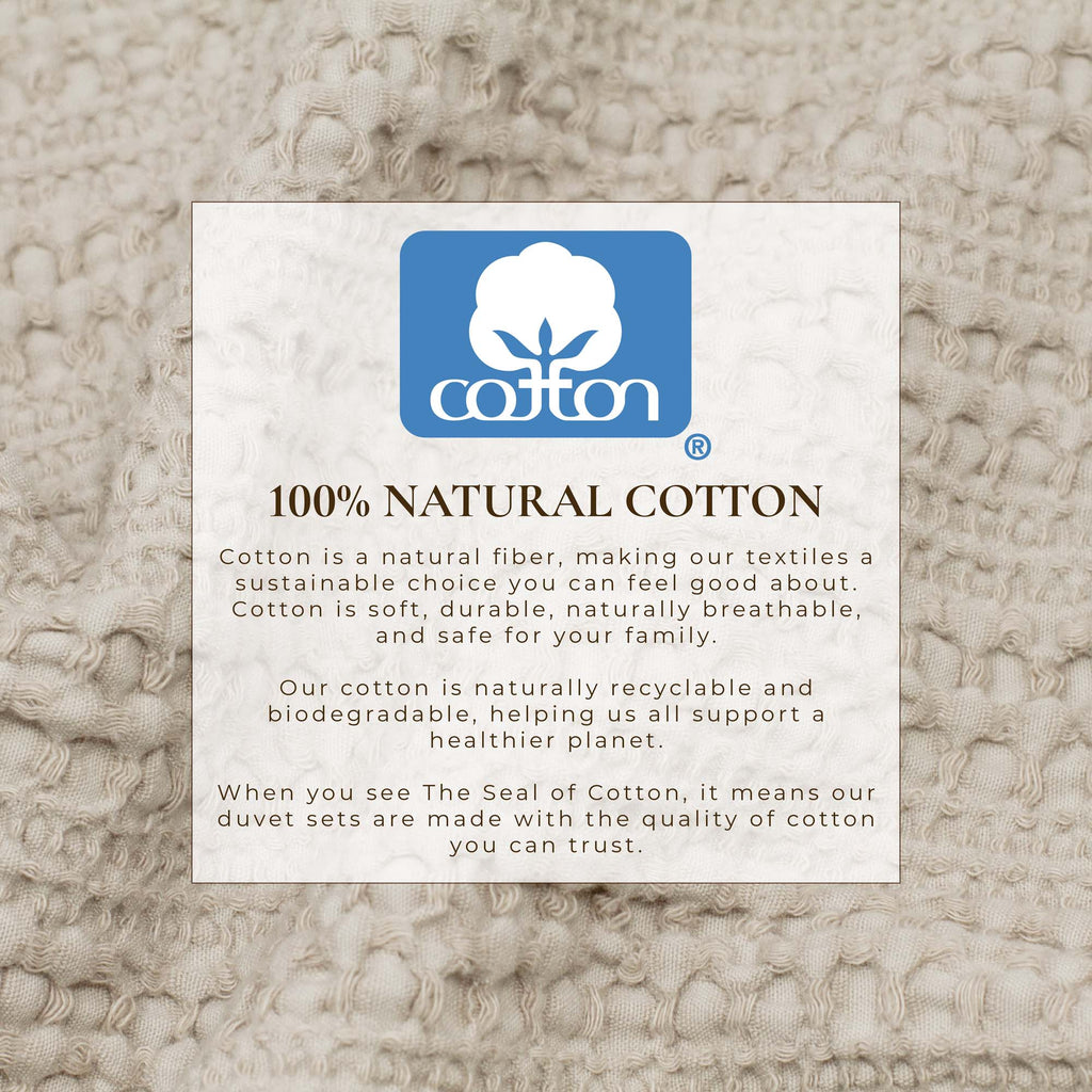 100% Cotton Honeycomb Waffle Duvet Set - Mattea Collection